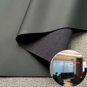 Black Rexine Leather PU Leather Roll Material for Upholstery Furniture or Decoration (Sofas, Beds, Cabinets, Interior Wall etc.)