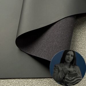 Black Man Made Leather PU Leather Roll Material for Electronics Portable Bags (Earphone Bags, USB Cable Bags etc.)
