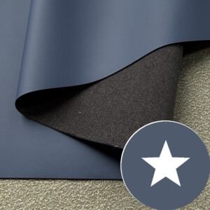 Dark Blue Leather Fabric PU Leather Roll Material for EarphoneBag