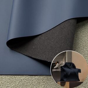 Dark Blue Faux Leather PU Leather Roll Material for Bags and Suitcases (Handbags, Backpacks, Luggage Cases etc.)