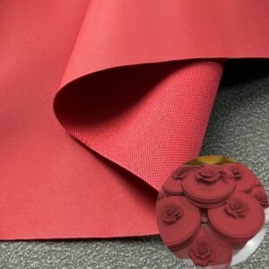 Red Imitation Leather PU Leather Roll Material for Package Box Surface Cover (Jewelry Box, Cosmetic Box, Electronics Box etc.)
