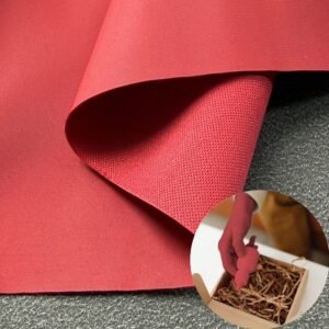 Red Leather Fabric PU Leather Roll Material for Package Box Surface Cover (Jewelry Box, Cosmetic Box, Electronics Box etc.)