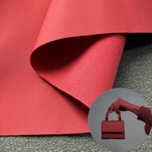 Red Man Made Leather PU Leather Roll Material for Bags and Suitcases (Handbags, Backpacks, Luggage Cases etc.)