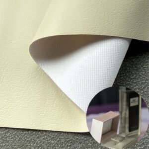 White Rexine Leather PU Leather Roll Material for Package Box Surface Cover (Jewelry Box, Cosmetic Box, Electronics Box etc.)
