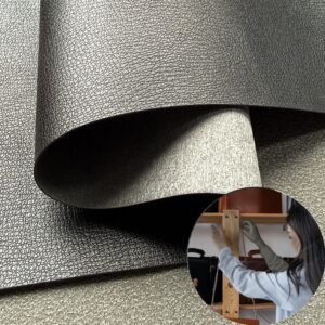 Black Environmental Leather PU Leather Roll Material for Bags and Suitcases (Handbags, Backpacks, Luggage Cases etc.)