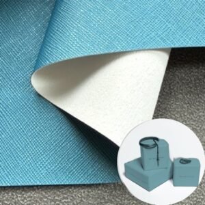 Blue Imitation Leather PU Leather Roll Material for Package Box Surface Cover (Jewelry Box, Cosmetic Box, Electronics Box etc.)
