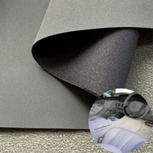Gray PU Coated Fabric PU Leather Roll Material for Car Seats Automobile Interior