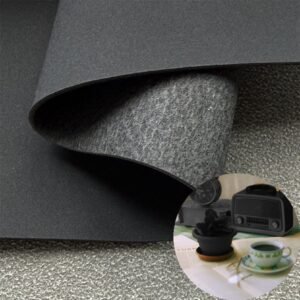 Black PU Coated Fabric PU Leather Roll Material for Electronic Products (Camera, Radio, Game Machine, Remote Control etc.)