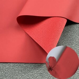 Red PU Leather from China PU Leather Roll Material for Package Box Surface Cover (Jewelry Box, Cosmetic Box, Electronics Box etc.)