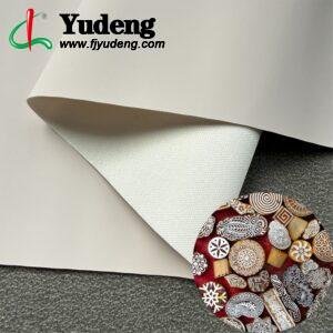 Blue Synthetic Leather PU Leather Roll Material for Screen Printing or Embroidery