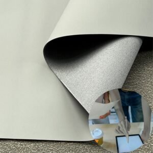 Gray Environmental Leather PU Leather Roll Material for Digital Ink-Jet Printing UV Printing (On Clothing, Bags, Upholstery etc.)