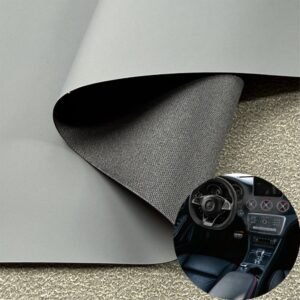 Gray Leather Fabric PU Leather Roll Material for Car Seats Automobile Interior