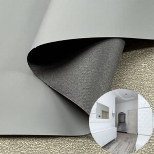 Gray PU Coated Fabric PU Leather Roll Material for Upholstery Furniture or Decoration (Sofas, Beds, Cabinets, Interior Wall etc.)