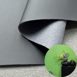Black Leatherette PU Leather Roll Material for Upholstery Furniture or Decoration (Sofas, Beds, Cabinets, Interior Wall etc.)
