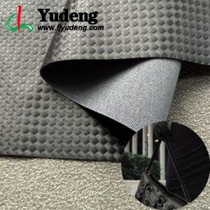 Black Plaid Rexine Leather PU Leather Roll Material for Bags and Suitcases (Handbags, Backpacks, Luggage Cases etc.)