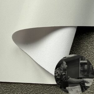White Rexine PU Leather Roll Material for Digital Ink-Jet Printing UV Printing (On Clothing, Bags, Upholstery etc.)