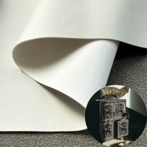 White Leatherette PU Leather Roll Material for Package Box Surface Cover (Jewelry Box, Cosmetic Box, Electronics Box etc.)