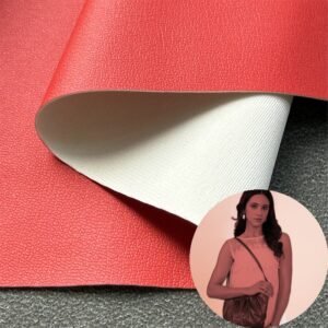 Red Faux Leather PU Leather Roll Material for Bags and Suitcases (Handbags, Backpacks, Luggage Cases etc.)