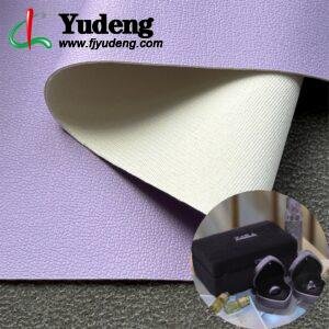 Purple PU Coated Fabric PU Leather Roll Material for Package Box Surface Cover (Jewelry Box, Cosmetic Box, Electronics Box etc.)