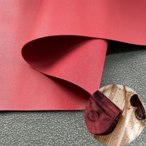 Red China Polyurethane Leather PU Leather Roll Material for Bags and Suitcases (Handbags, Backpacks, Luggage Cases etc.)