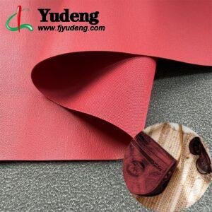 Red China Polyurethane Leather PU Leather Roll Material for Bags and Suitcases (Handbags, Backpacks, Luggage Cases etc.)