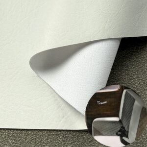 White Rexine PU Leather Roll Material for Car Seats Automobile Interior