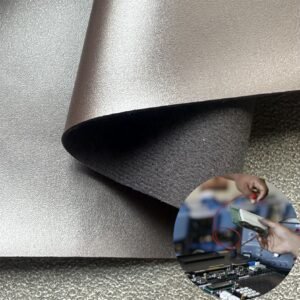 Coffee Man Made Leather PU Leather Roll Material for Electronic Products (Camera, Radio, Game Machine, Remote Control etc.)