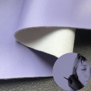Purple PU Coated Fabric PU Leather Roll Material for Massage Equipments Hair Styling Beauty Equipments