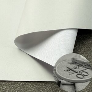 White Faux Leather PU Leather Roll Material for Screen Printing or Embroidery