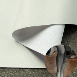 White PU Leather from China PU Leather Roll Material for Shoes and Clothes (Label, Upper, Jacket etc.)