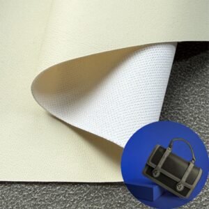 White Leather Fabric PU Leather Roll Material for Bags and Suitcases (Handbags, Backpacks, Luggage Cases etc.)