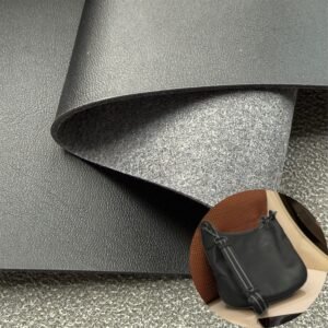 Black Environmental Leather PU Leather Roll Material for Bags and Suitcases (Handbags, Backpacks, Luggage Cases etc.)
