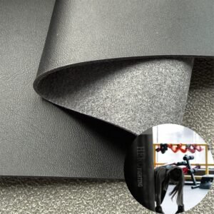 Black Vegan Leather PU Leather Roll Material for Gym Equipments (Sandbag, Boxing Gloves, Exercise Machines etc.)