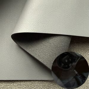 Gray PU Coated Fabric PU Leather Roll Material for Car Seats Automobile Interior