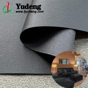 Black PU Coated Fabric PU Leather Roll Material for Upholstery Furniture or Decoration (Sofas, Beds, Cabinets, Interior Wall etc.)