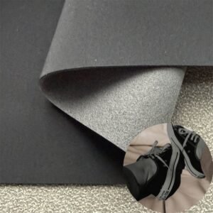 Black Fake Leather PU Leather Roll Material for Shoes and Clothes (Sandal, Label, Upper, Jacket etc.)