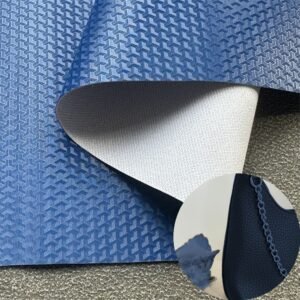 Blue PU Coated Fabric PU Leather Roll Material for Bags and Suitcases (Handbags, Backpacks, Luggage Cases etc.)