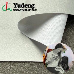 White Synthetic Leather PU Leather Roll Material for Screen Printing or Embroidery