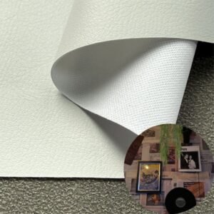 White PU Leather from China PU Leather Roll Material for Upholstery Furniture or Decoration (Sofas, Beds, Cabinets, Interior Wall etc.)