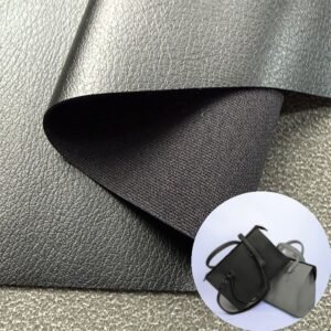 Black Leather Fabric PU Leather Roll Material for Bags and Suitcases (Handbags, Backpacks, Luggage Cases etc.)