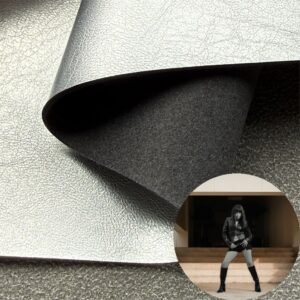 Silver Man Made Leather PU Leather Roll Material for Shoes and Clothes (Sandal, Label, Upper, Jacket etc.)
