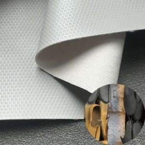 Gray PU Coated Fabric PU Leather Roll Material for Shoes and Clothes (Sandal, Label, Upper, Jacket etc.)