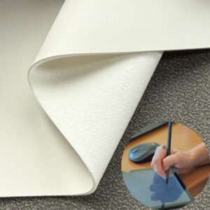 Fundas para tabletas y teléfonos móviles, fabricadas con tela recubierta de PU blanca y material de cuero sintético PU.