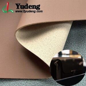 Brown PU Leather from China PU Leather Roll Material for Bags and Suitcases (Handbags, Backpacks, Luggage Cases etc.)