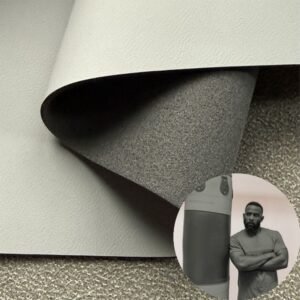 Gray Rexine PU Leather Roll Material for Gym Equipments (Sandbag, Boxing Gloves, Exercise Machines etc.)
