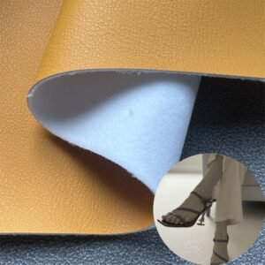 Orange Artificial Leather PU Leather Roll Material for Shoes and Clothes (Label, Upper, Jacket etc.)
