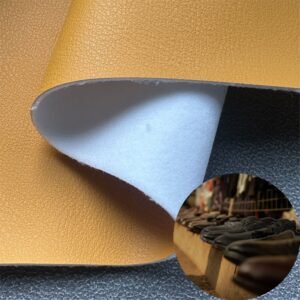 Orange Imitation Leather PU Leather Roll Material for Shoes and Clothes (Sandal, Label, Upper, Jacket etc.)