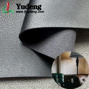 Black Vegan Leather PU Leather Roll Material for Upholstery Furniture or Decoration (Sofas, Beds, Cabinets, Interior Wall etc.)
