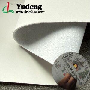 White Rexine PU Leather Roll Material for Screen Printing or Embroidery