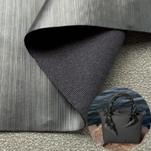 Black Man Made Leather PU Leather Roll Material for Bags and Suitcases (Handbags, Backpacks, Luggage Cases etc.)